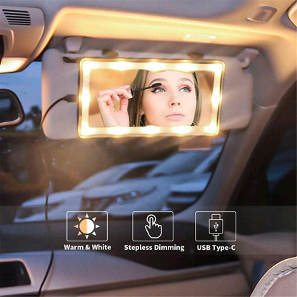 LED Flip Visor Mirror