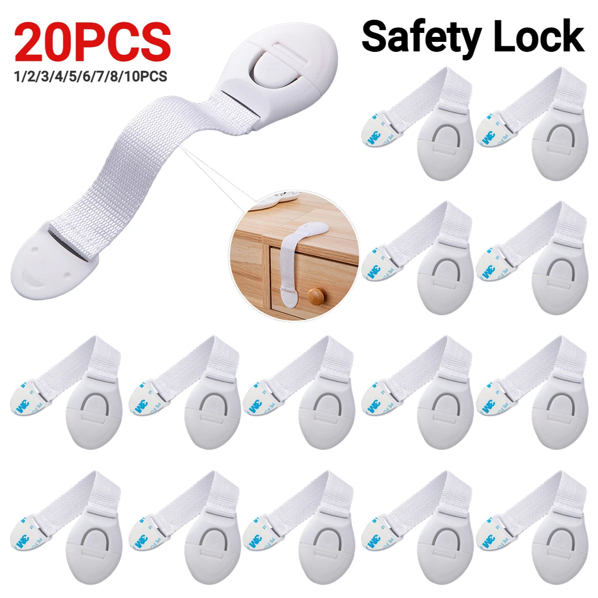 10PCS Child Safety Cabinet Lock