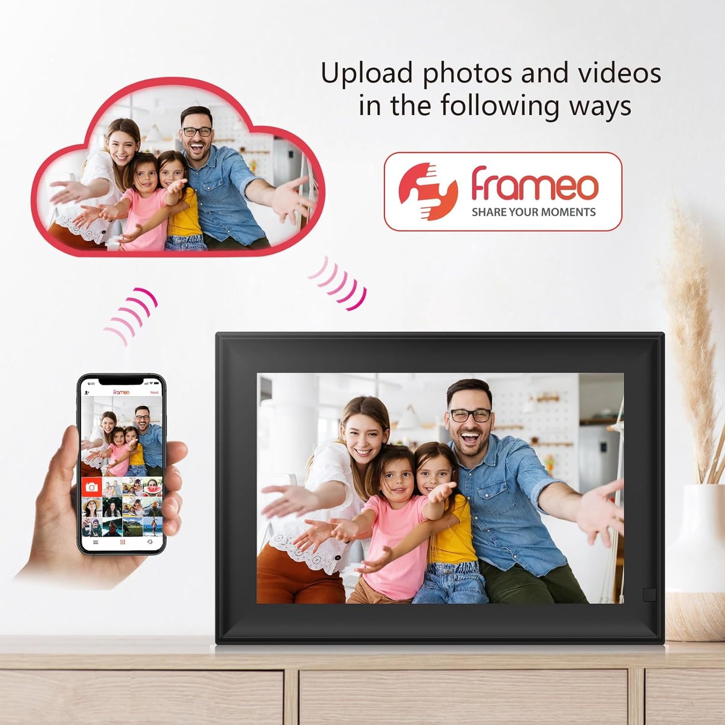 Frameo Smart Digital Photo Frame and Touch Screen 10.1" Wi-Fi 32GB